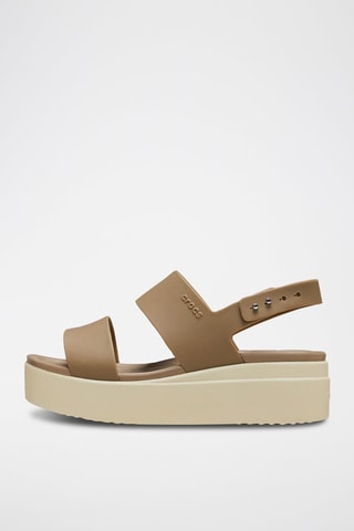 Sandales compensées Brooklyn Low Wedge - Kaki et beige