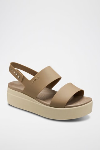 Sandales compensées Brooklyn Low Wedge - Kaki et beige