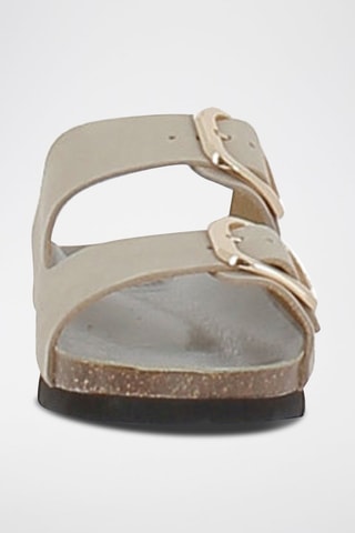 Mules en nubuck Noelle Taupe