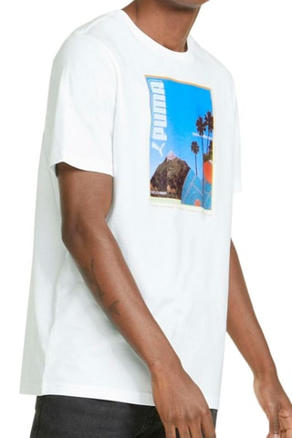 T-shirt FD Photoprint Blanc et bleu