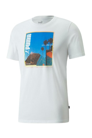 T-shirt FD Photoprint Blanc et bleu
