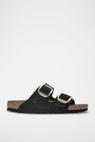 Sandales en nubuck Arizona Noir et doré