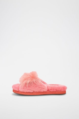 Chaussons en fourrure de mouton Mirabelle - Rose