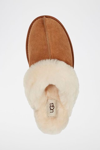 Chaussons fourrés en cuir de mouton Schuffette II - Marron clair