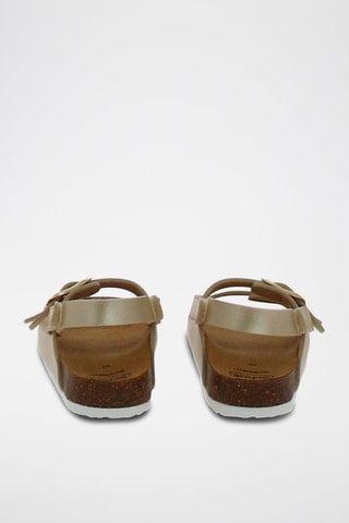 Sandales Turtle Beige et doré