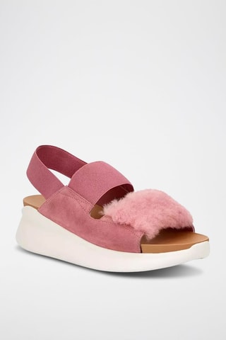 Sandales compensées en nubuck Silverlake - Rose