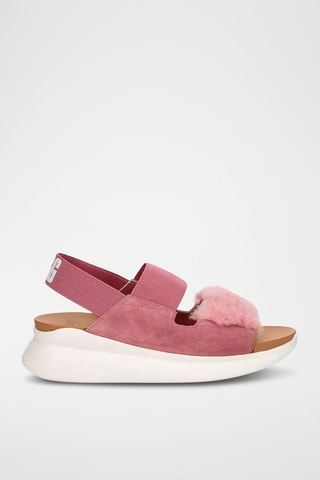 Sandales compensées en nubuck Silverlake - Rose