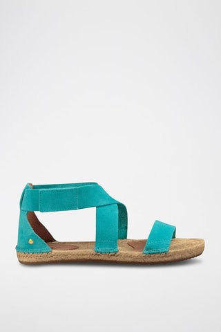 Sandales en nubuck Mila - Turquoise