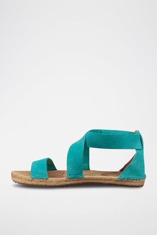 Sandales en nubuck Mila - Turquoise