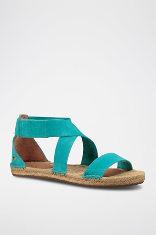 Sandales en nubuck Mila - Turquoise