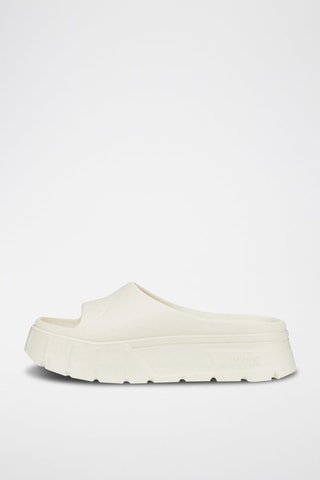 Claquettes plateformes Mayze Stack - Ivoire