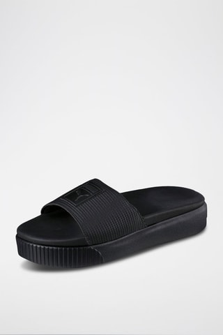 Claquettes plateformes Slide EP-Noir