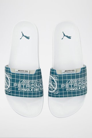 Claquettes Mercedes F1 Leadcat 2.0 - Blanc et bleu-vert