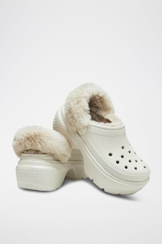 Sabots fourrés plateformes Stomp Lined Clog - Blanc