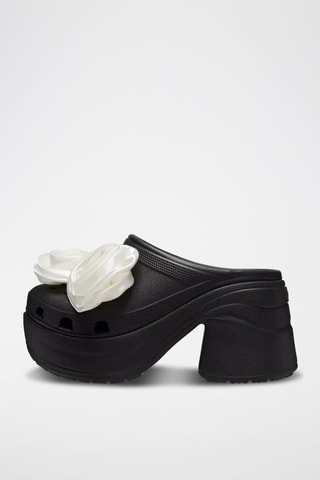 Sabots à talons Siren Rosette Clog - Noir