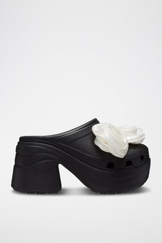 Sabots à talons Siren Rosette Clog - Noir