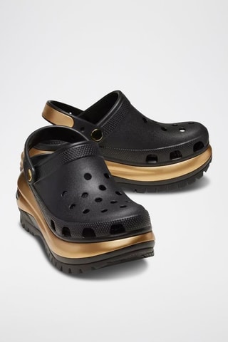 Sabots plateformes Mega Crush Metallic - Noir et doré