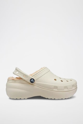 Sabots fourrés plateformes Classic Plateform Lined Clog - Ecru