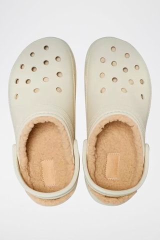 Sabots fourrés plateformes Classic Plateform Lined Clog - Ecru