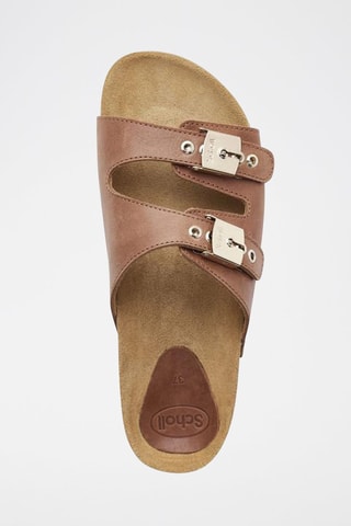 Mules en cuir Alba Marron