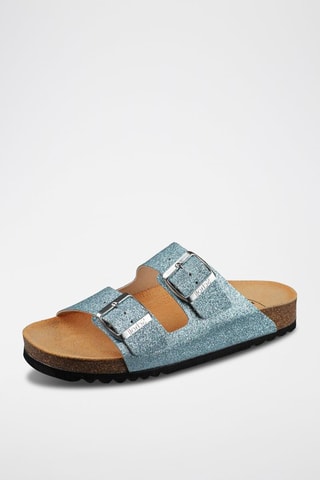 Mules Josephine Gris-bleu