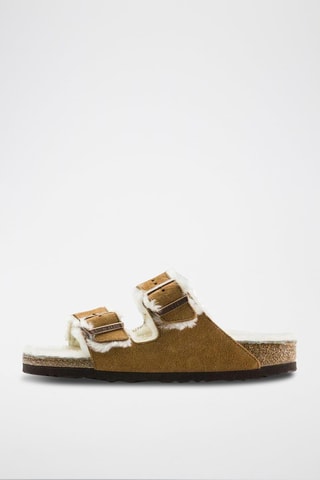 Mules fourrées en nubuck Arizona - Marron