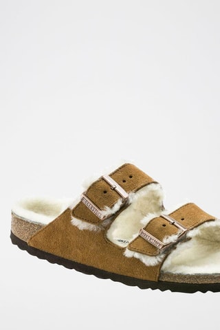 Mules fourrées en nubuck Arizona - Marron