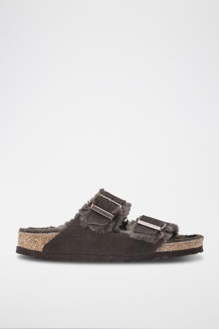 Mules fourrées en nubuck Arizona - Marron