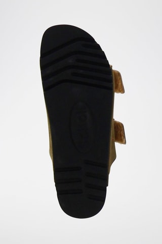 Mules fourrées en nubuck Josephine - Kaki