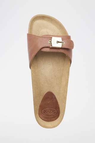 Mules en cuir Nina Marron