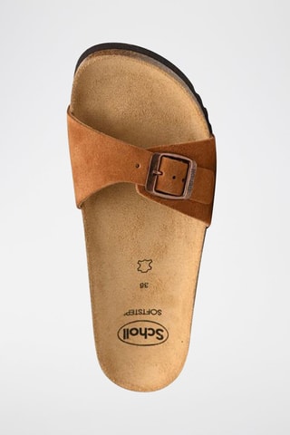 Mules en nubuck Estelle Marron