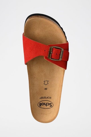 Mules en nubuck Estelle Rouge