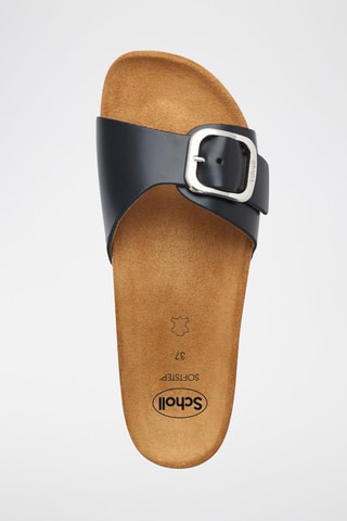 Mules en cuir Kathleen Noir