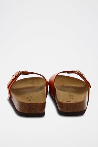 Mules en cuir Kathleen Orange