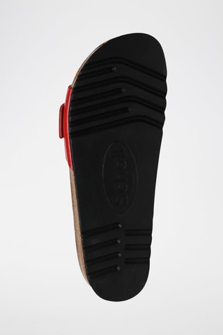 Mules en cuir Kathleen Rouge