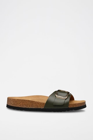 Mules en cuir Kathleen Vert