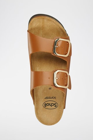 Mules en cuir Noelle Camel