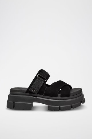 Mules plateformes Ashton Slide - Noir