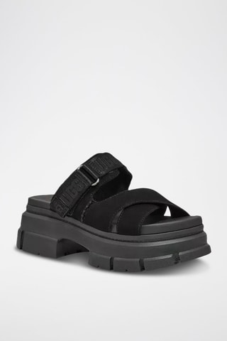 Mules plateformes Ashton Slide - Noir