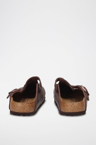 Mules en cuir Boston Marron