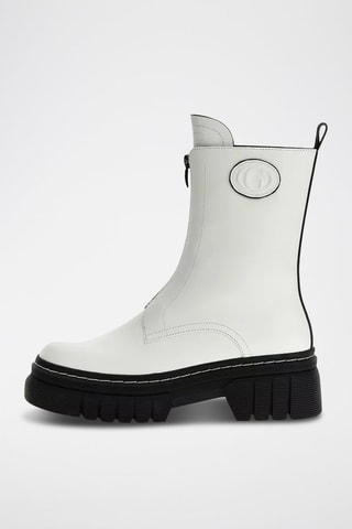 Bottines en cuir Annia - Blanc