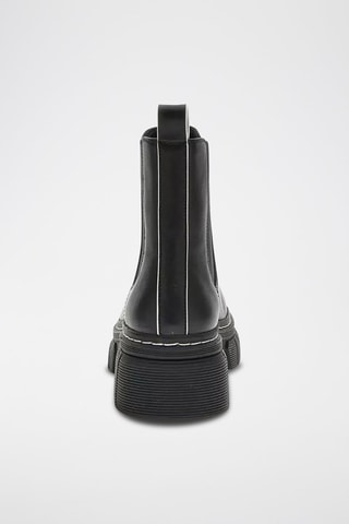 Bottines Chelsea plateformes en cuir Alis - Noir