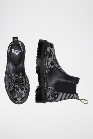 Bottines Chelsea en cuir 2976 Quad Platforme - Noir et gris