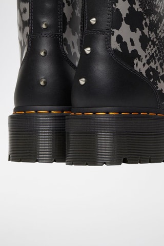 Bottines plateformes en cuir Jadon - Noir et gris