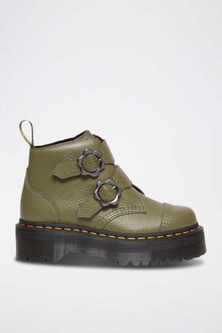 Bottines plateformes Devon Flower - Kaki