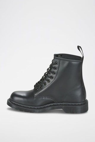 Bottines en cuir Mono Black Smooth - Noir