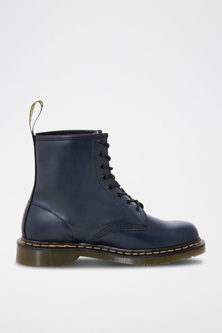Bottines en cuir Navy Smooth - Bleu marine