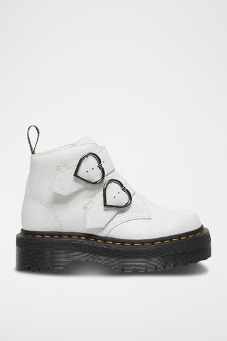 Bottines plateformes Devon Heart - Blanc et noir