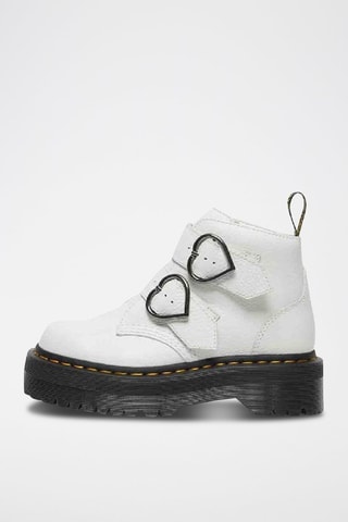 Bottines plateformes Devon Heart - Blanc et noir