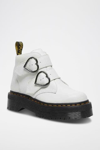 Bottines plateformes Devon Heart - Blanc et noir